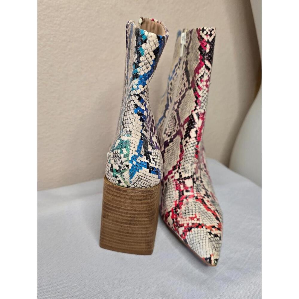 Steve Madden Multicolor Snake Print Booties Size 7.5M - Picture 5 of 5